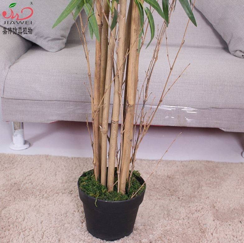 China supplier 1.8m middle size green plants artificial bamboo potted, wholesale indoor home decorative artificial bamboo plant