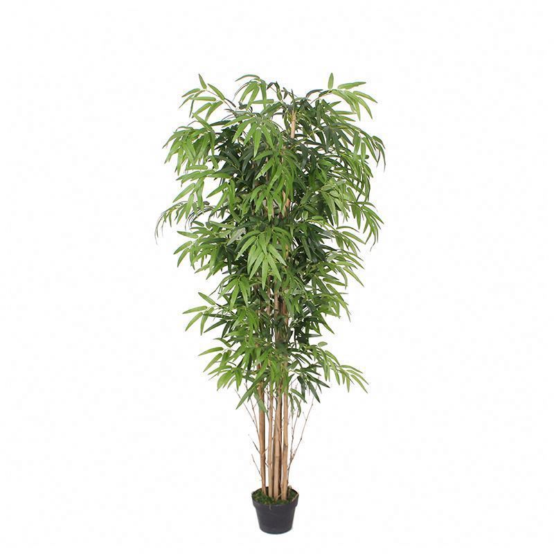 China supplier 1.8m middle size green plants artificial bamboo potted, wholesale indoor home decorative artificial bamboo plant