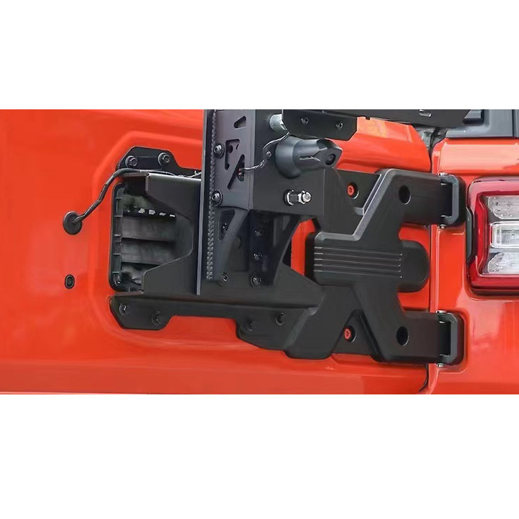 Factory Hot Sales Aluminium Rear Door Tire Tailgate Hinge Carrier Bracket  For Jeep Wrangler JL 2018-2023