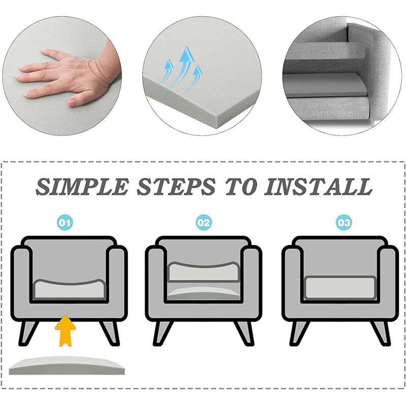 High Density Foam Under Couch Cushion Support Anti Slip for sofa Arched Furniture Seat Under Cushion Sag Repair