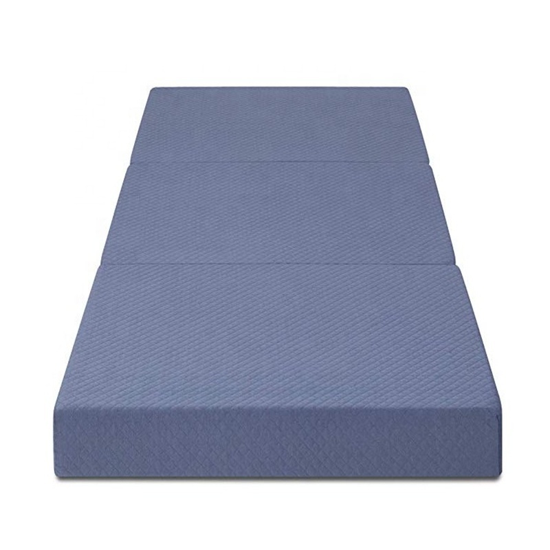 Hot Selling Cooling gel memory foam Folding Mattress Trifold Foam Mattress Topper with Portable Sleeping Mat