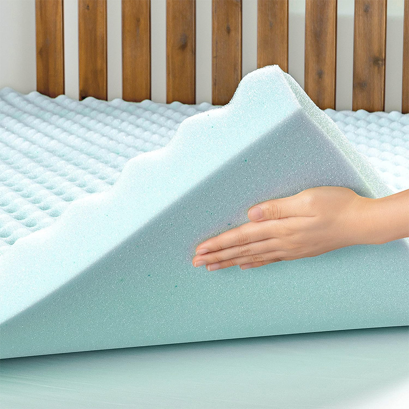 3 Inch Mattress topper cooling gel memory foam single twin hotel Egg Crate Memory Foam Bed Topper Rolled Mattress Topper