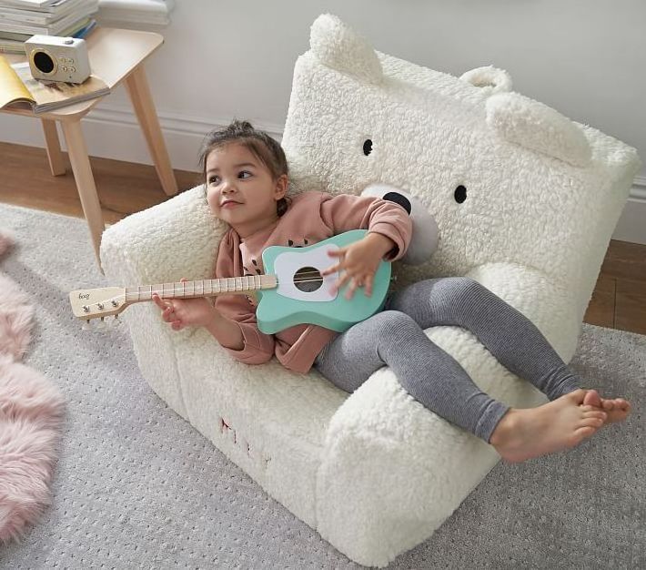 Children's super soft and comfortable foam sofa, suitable for boys and girls single cute Sherpa reading sofa