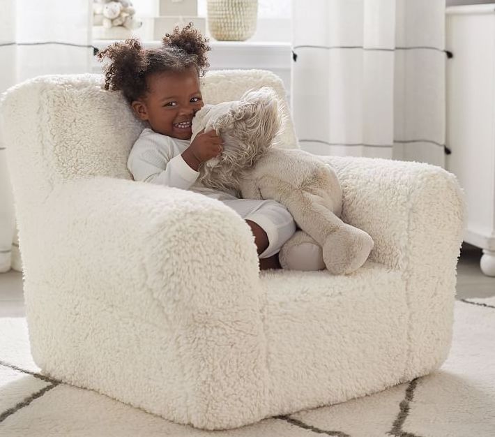 Children's super soft and comfortable foam sofa, suitable for boys and girls single cute Sherpa reading sofa