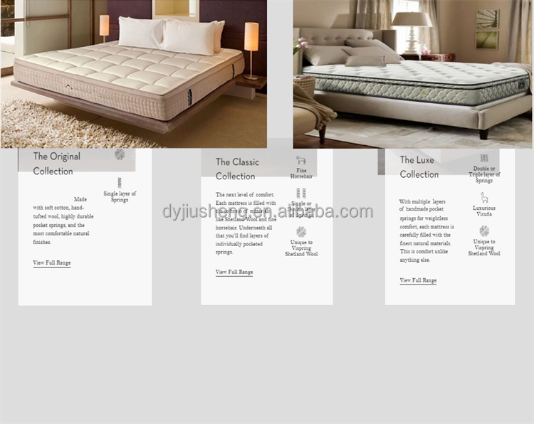 Material: Knitted fabric+latex+foam+spring Pocket spring soft mattress