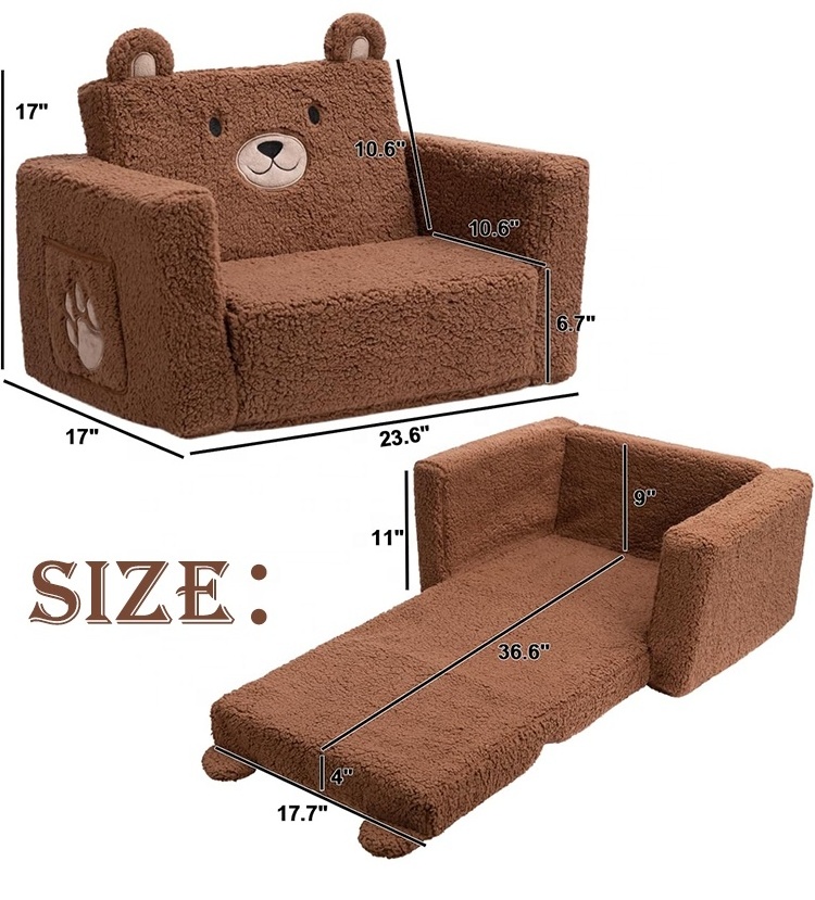 high quality Modern style medium density foam sponge filled sofa children furniture  sofa chair for sale