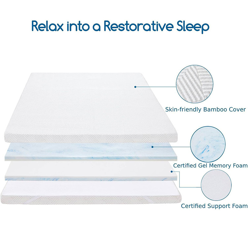 Folding Mattress Queen 4 Inch Tri fold Mattress Topper with Breathable Cover Gel Memory Foam Portable Guest Bed Fold Up Bed Pad