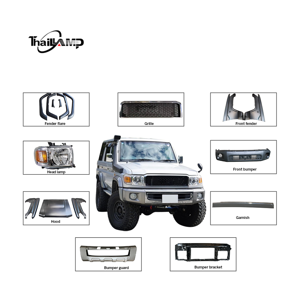 New arrivals headlight front bumper protective parts device bodykit for Toyota Land Cruiser FJ75 1999-