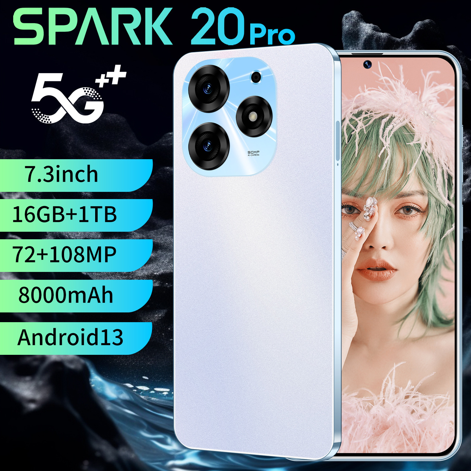 Tecno Spark 20 Pro 5g Android 2 Sim Security Camera Cellphone High Quality Original 5g Smartphone Ce Color Poco X4 Pro 5g Phone