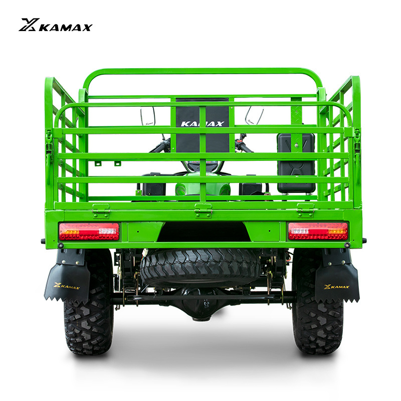 KAMAX Upgrade Engine Three Wheel Motorcycle Cargo Tricycle Double Rear Axle Motorized Gas Powered Farm Cargo Truck Tricycle