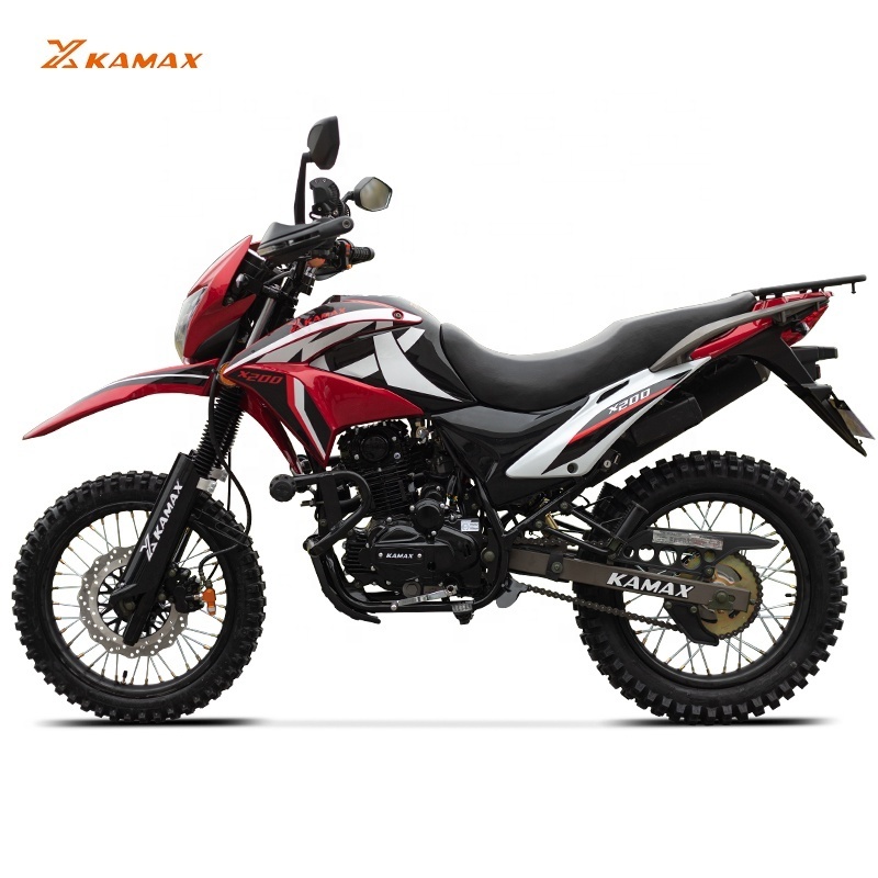 KAMAX Supermoto Enduro Cross On-Road Motorcycle 4 Stroke 200CC Engine Dirt Bike For Adult