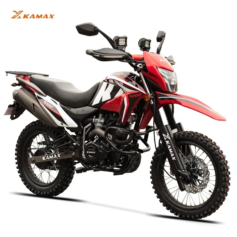 KAMAX Supermoto Enduro Cross On-Road Motorcycle 4 Stroke 200CC Engine Dirt Bike For Adult