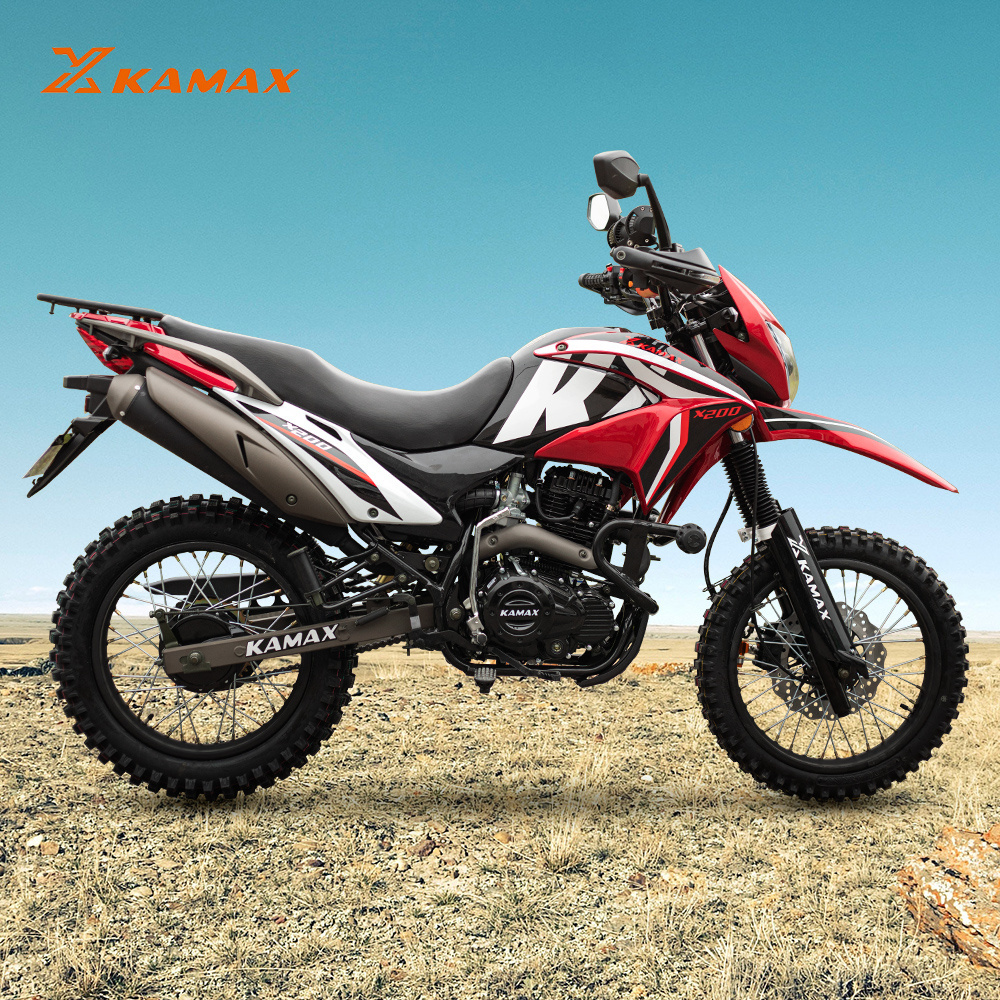 KAMAX Supermoto Enduro Cross On-Road Motorcycle 4 Stroke 200CC Engine Dirt Bike For Adult