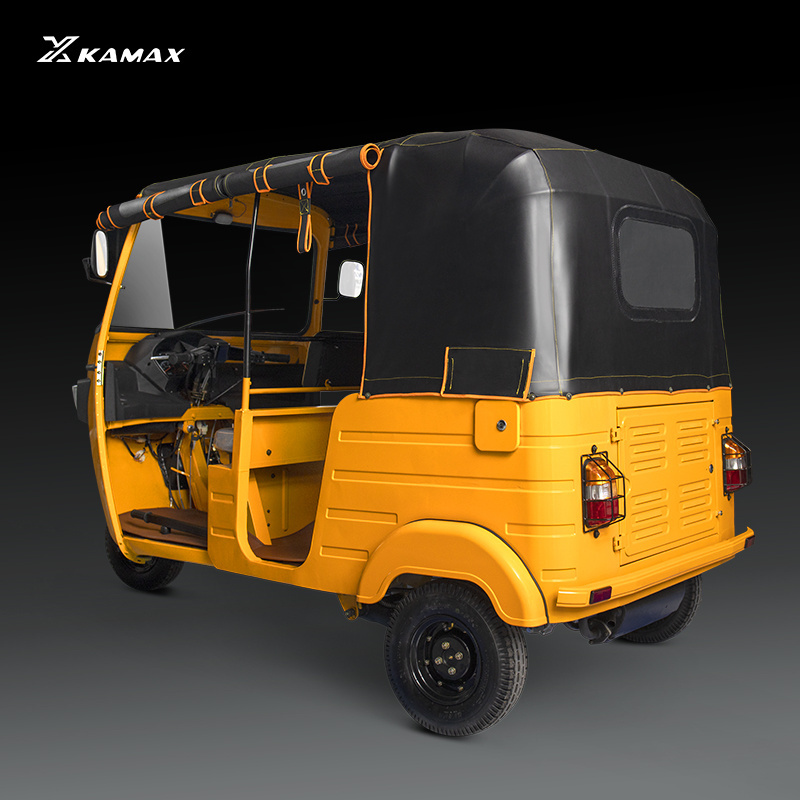 Kamax Passenger Motorized Tricycle With Cabin Moto Taxi Gasoline Tvs Tricycle Tuk Tuk Adult Passenger Tricycle 3 Wheel With Seat