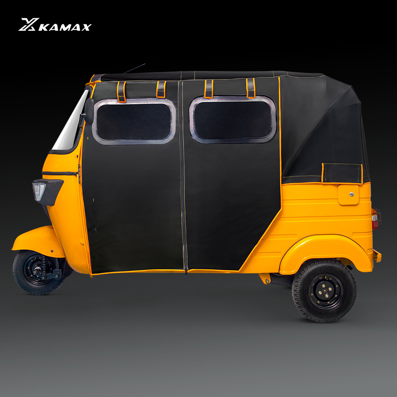 Kamax Passenger Motorized Tricycle With Cabin Moto Taxi Gasoline Tvs Tricycle Tuk Tuk Adult Passenger Tricycle 3 Wheel With Seat