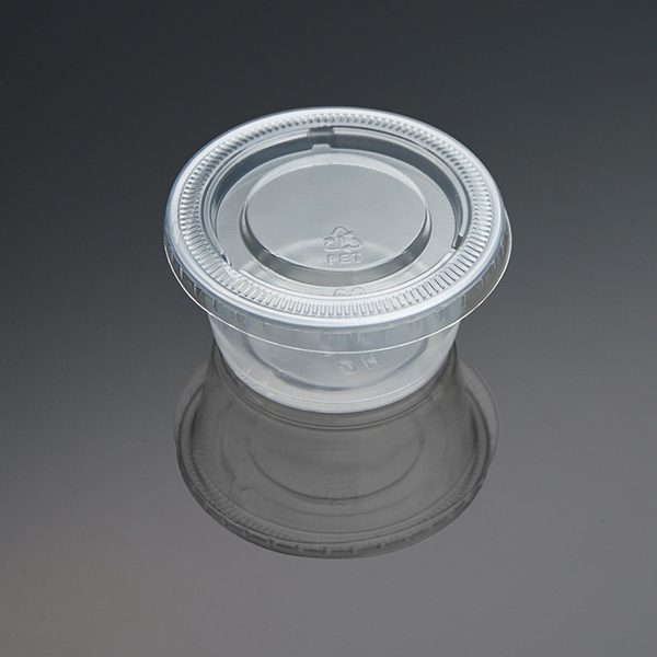 Customizable Logo Food Packaking Portions Container Food Grade Safe Plastic Condiment Shot Dessert Dressing Sauces Cup