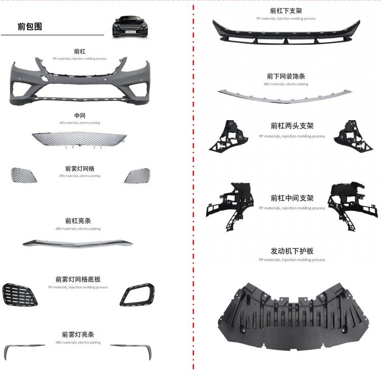 klt-A-0146- S CLASS W222 S300L S500 S550 upgrade to S63 s65 AMG auto parts body kit bumper PP body kits W222 body kit