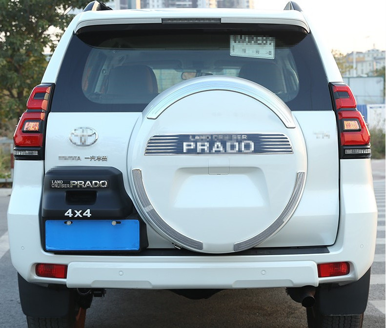 klt-A-0133-For Toyota Prado Spare Tire Cover SUV Exterior Accessory ABS Spare Wheel Cover for Land Cruiser Prado 2014-2016