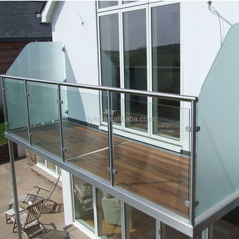 Customized frameless glass balustrade of stainless steel 316