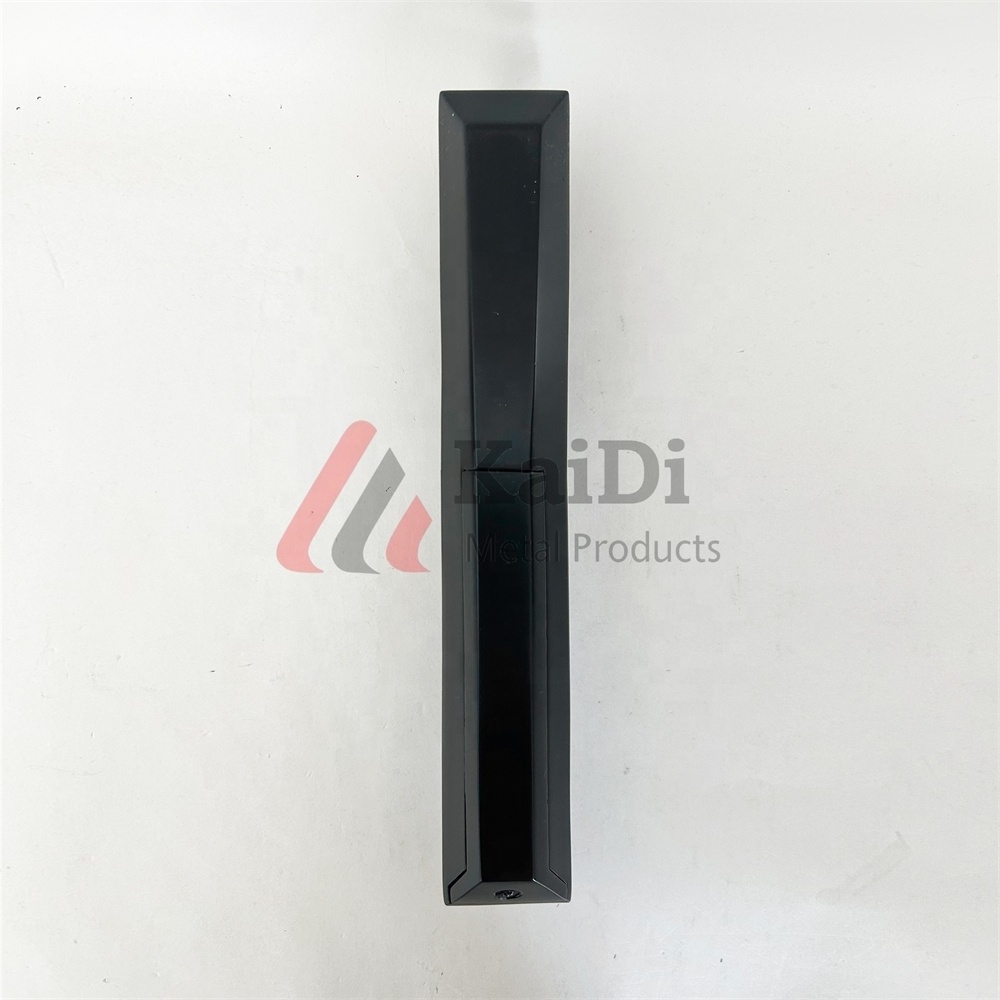 Frameless handrail and balustrade side spigot glass railing black side mount glass spigots