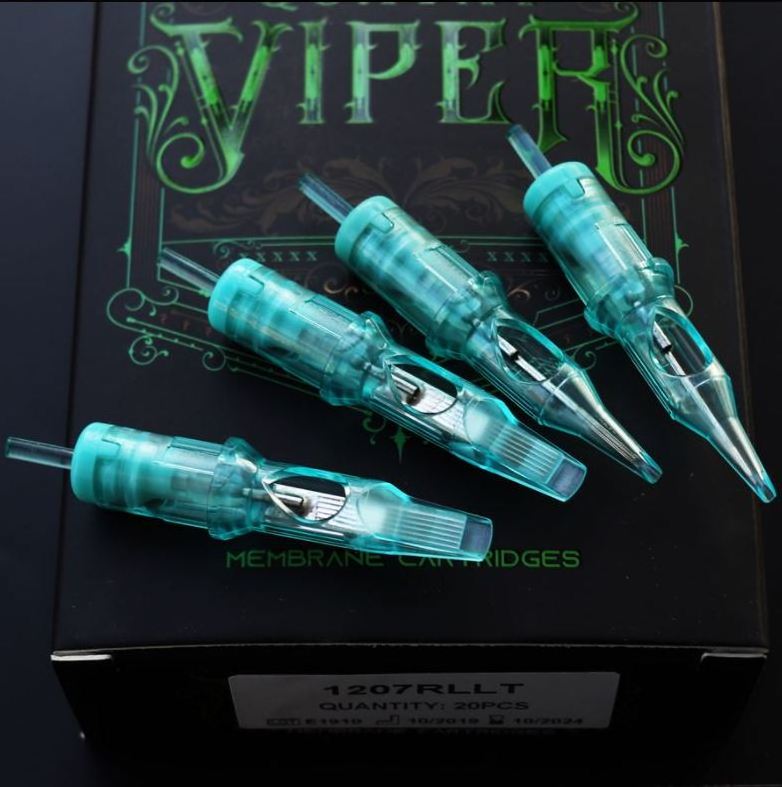 viper box of 20 kwadron needles tattoo needles cartridge blue high quality tattoo cartridge needle