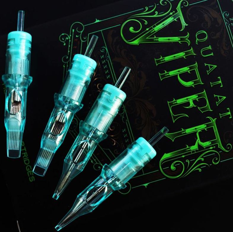 viper box of 20 kwadron needles tattoo needles cartridge blue high quality tattoo cartridge needle