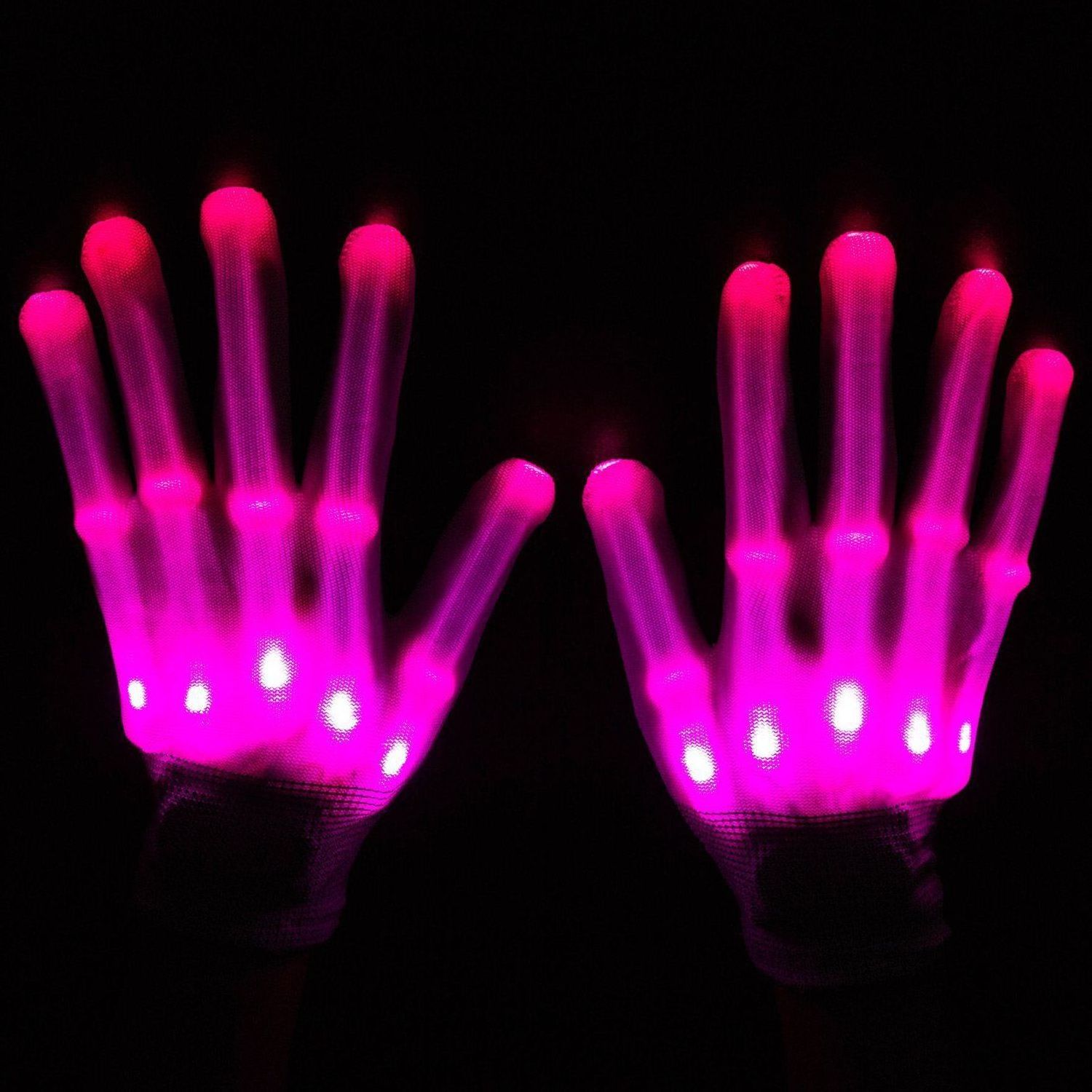 Wholesale Rave Light Flashing Finger Lighting Glow Mittens LED Glow Gloves for Halloween