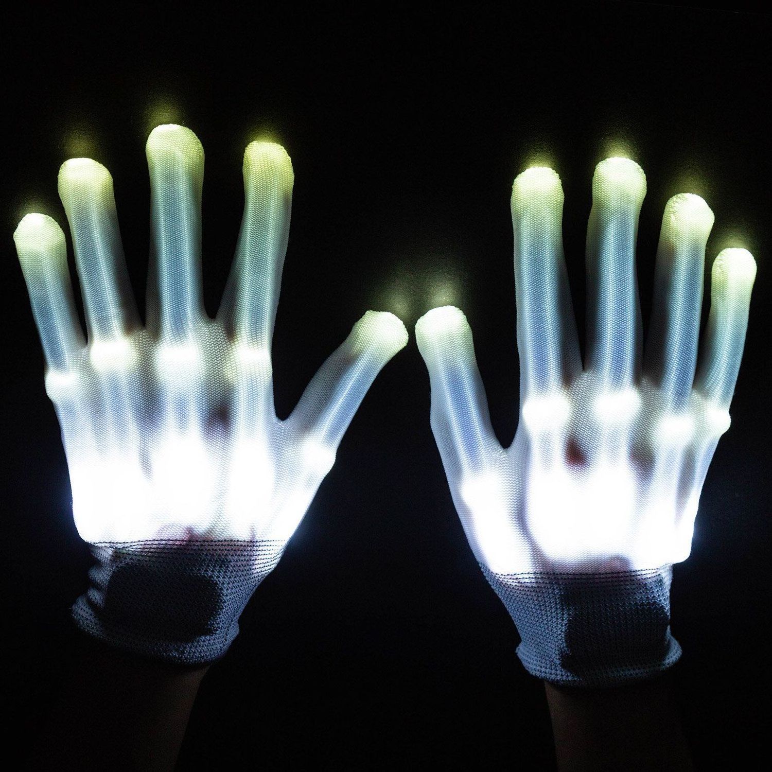 Wholesale Rave Light Flashing Finger Lighting Glow Mittens LED Glow Gloves for Halloween