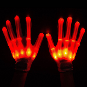 Wholesale Rave Light Flashing Finger Lighting Glow Mittens LED Glow Gloves for Halloween