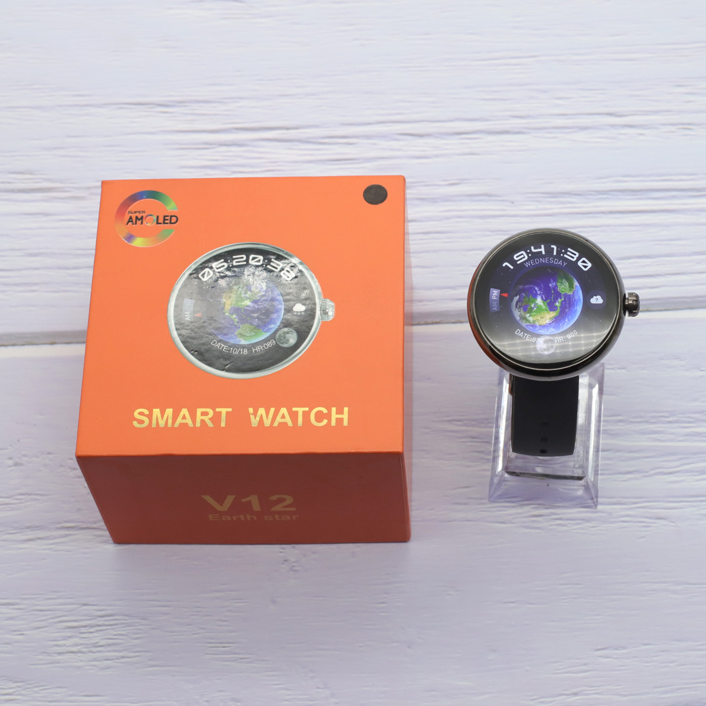 Smart Watch 2024 High Quality Round Dial Amoled Display V12 Nfc Voice Assistant Golden Smart Watch Made In China