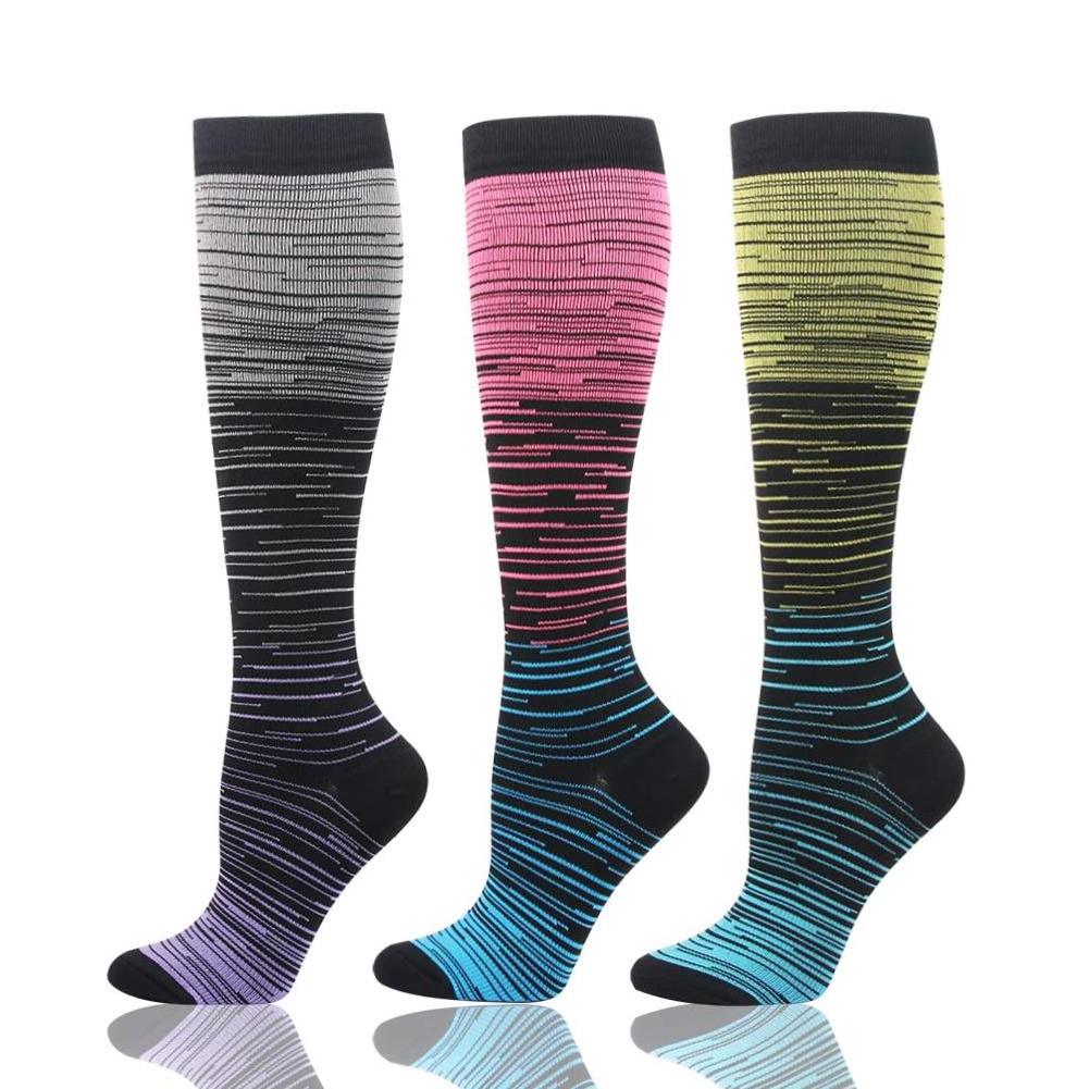 Wholesale Mens Socks Athletic Running Sport Knee High Stocking 20-30mmhg Nurse Compression Socks