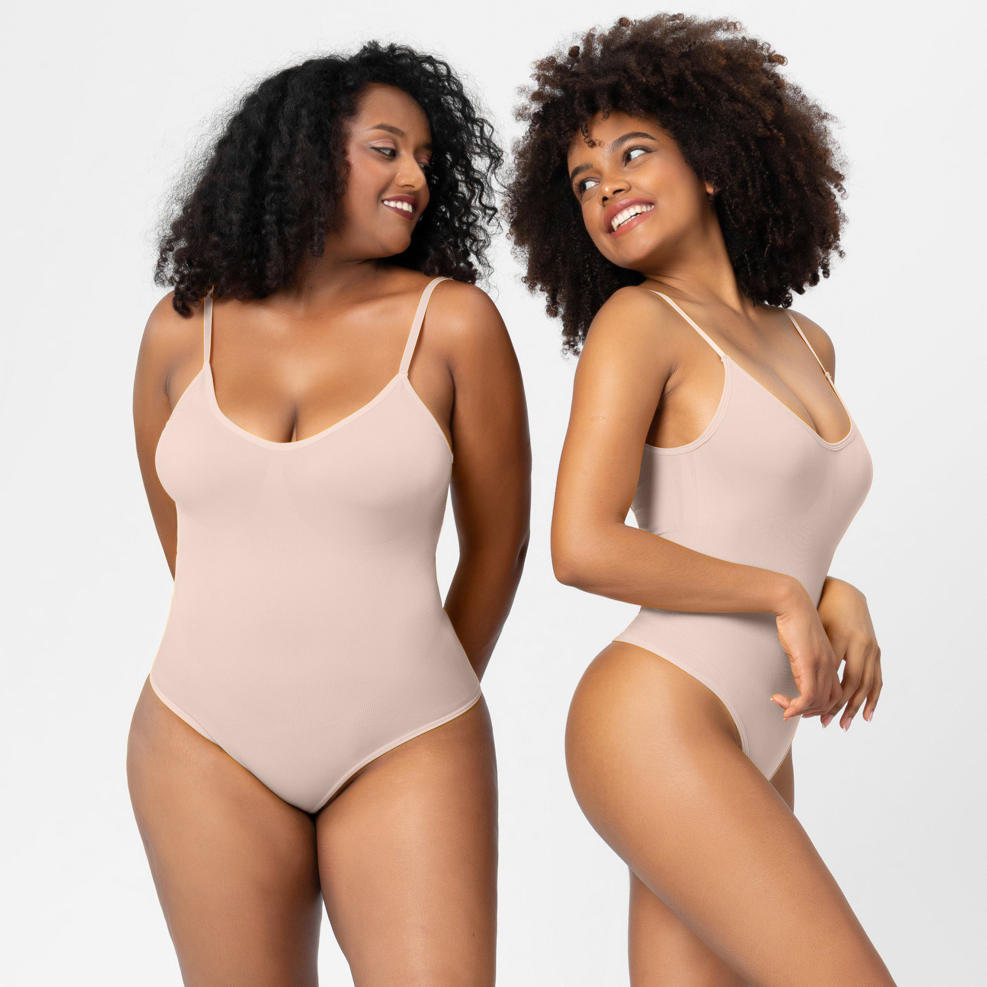 Seamless Women's Bodysuits Custom Logo Plus Size U- Neck Adjustable Strap Solid Sleeveless Quick Dry Sexy Shapewear New Arrivals