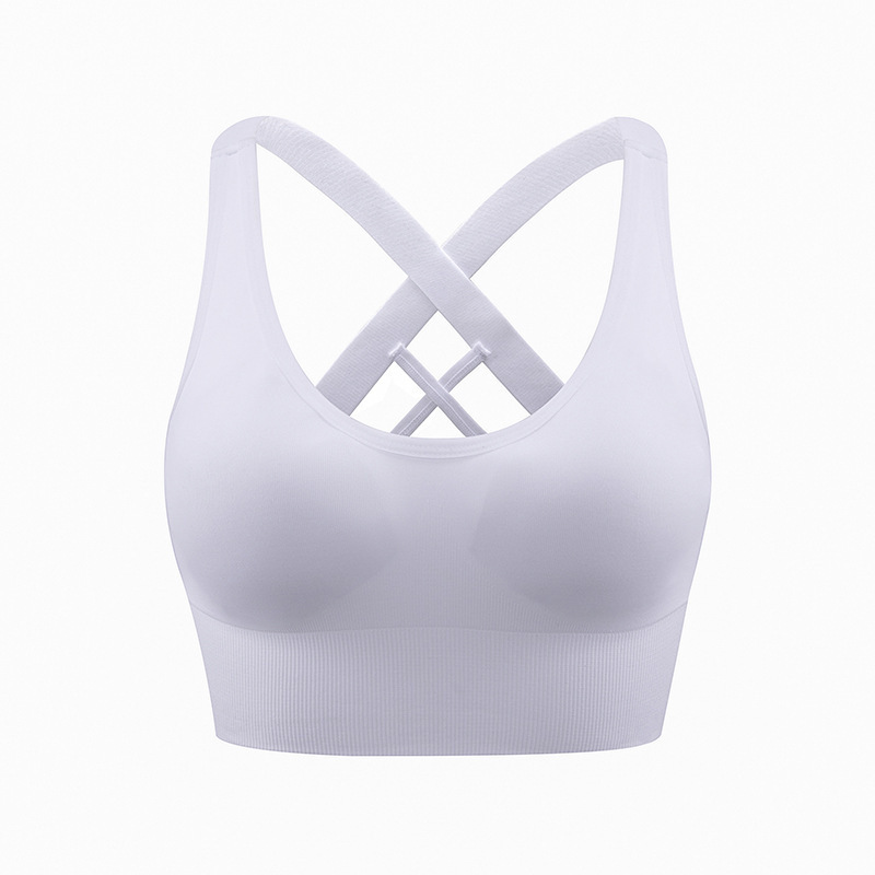 Hot Selling Exercise activewear Breathable Fitness Top Big Seamless Gym Cross Back Sports High Impact Yoga Sports Bra