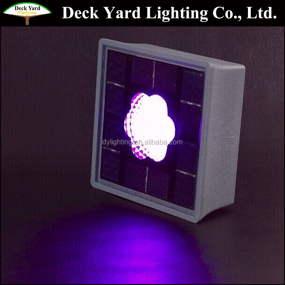 Color Changing Solar Stone Paver Brick Landscape Lightings Solar Stepping Stone Lights