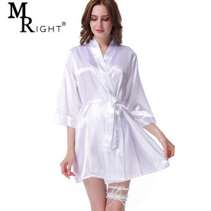 Women's Bridal Robes Satin Bride and Bridesmaid Wedding Party Dress