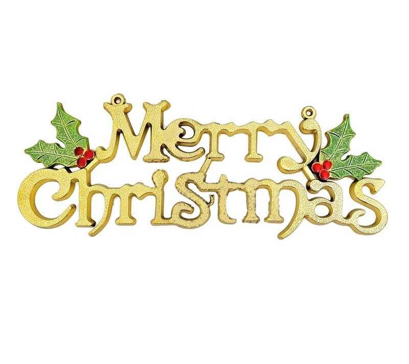 Christmas decorations stereoscopic Merry Christmas letter doorplate