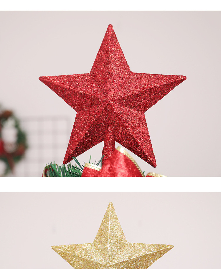 Christmas decorations Christmas tree top star decoration accessories plastic dust five-pointed star 15cm Christmas