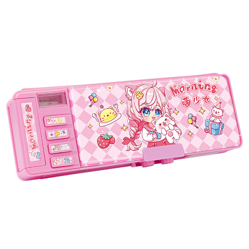 Stationery Box Girl's multi-functional Password Authority wholesale kindergarten primary school multifunctional pencil case