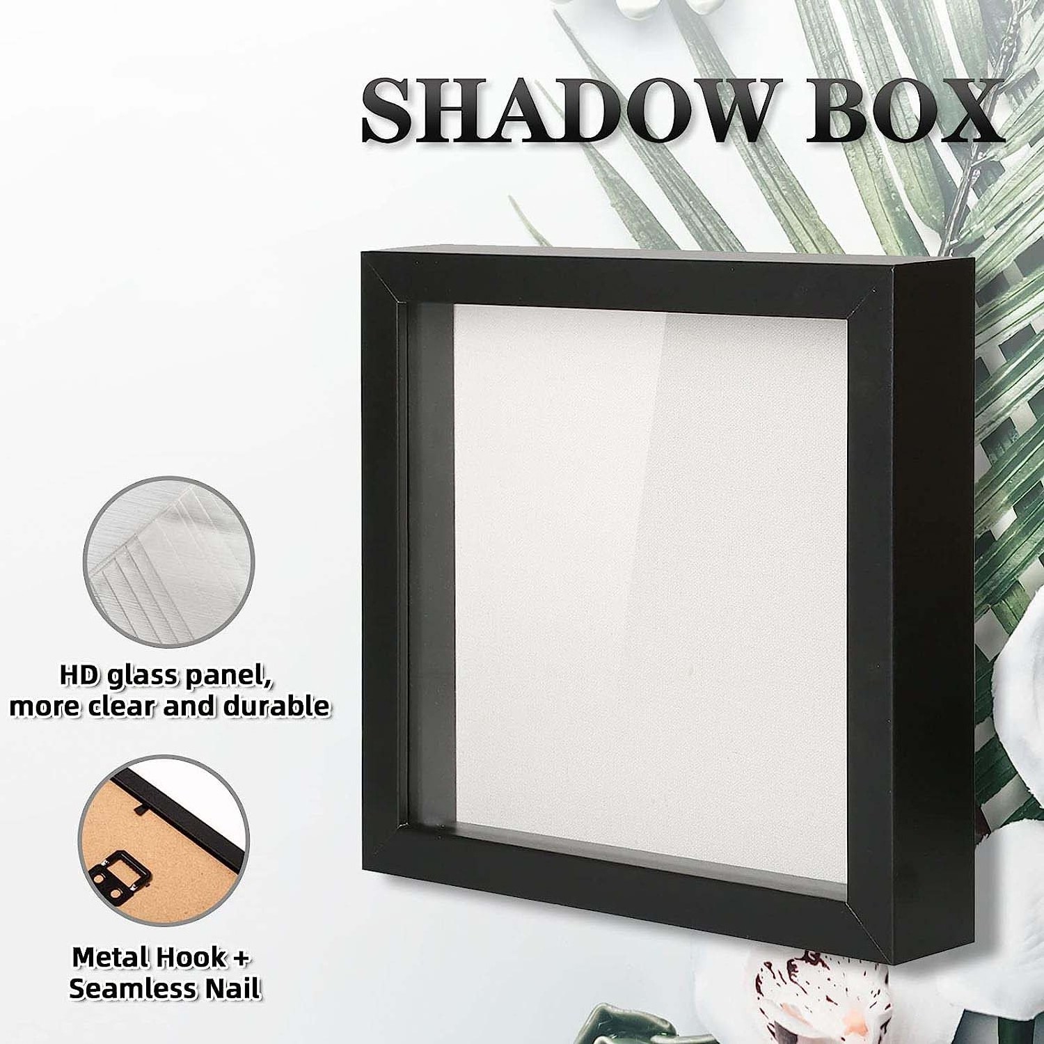 High Quality Wholesales Custom Frames Picture 3d Display Wall Hanging Shadow Box Frames With Glass