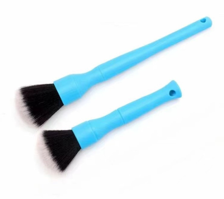 Natural Soft Boars Hair Ultra Detail Perfect Interior Car Washing Detailing Brushes Set For Auto Emblems Wheels Air Vents