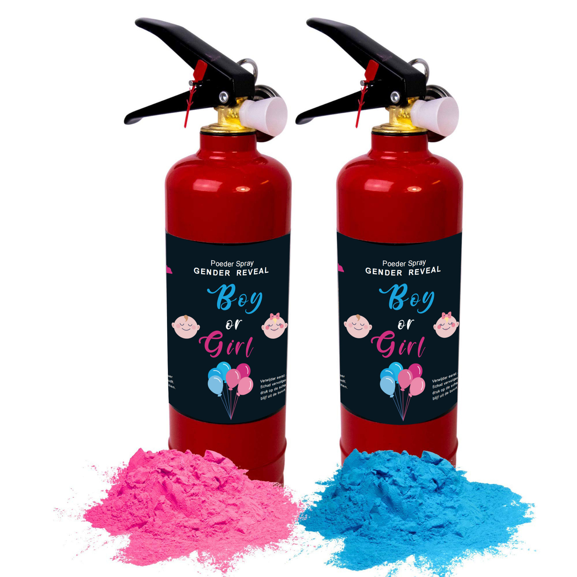 Y090 Girl or Boy Baby Gender Reveal Fire Extinguisher 250g Powder Smoke Color Blasters