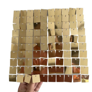 Sparking Iridescent Mirror Gold Stage Panel Sequin Gold Shimmer Wall Backdrop Background Decoration Gold Panels