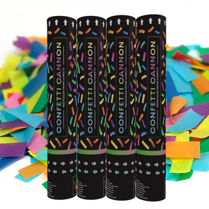 Y085 Colorful Confetti Party Supplies Cannon Biodegradable Party Popper Handheld Confetti Sticks Cannon