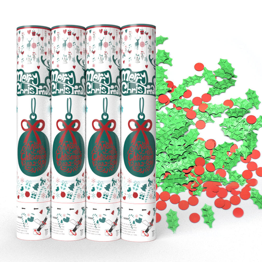 Y103 New Arrival Christmas Party Decorations Foil Confetti Cannon Christmas Party Popper