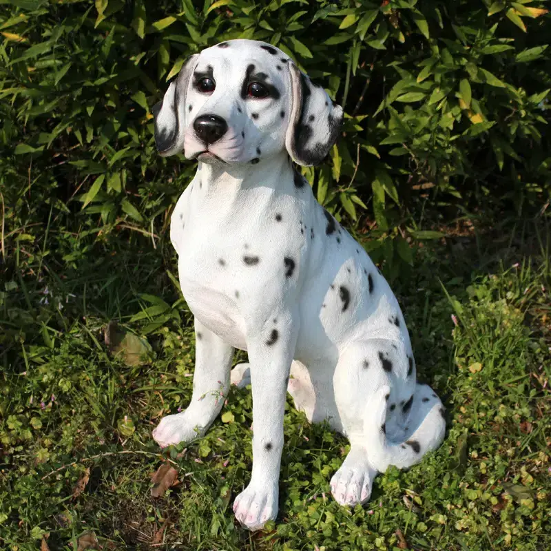 Miguo Outdoor Sculpture Custom Fiberglass Classic Dog Dalmatian Model Sculpture Decorative Resin Dalmatian Dog Statue