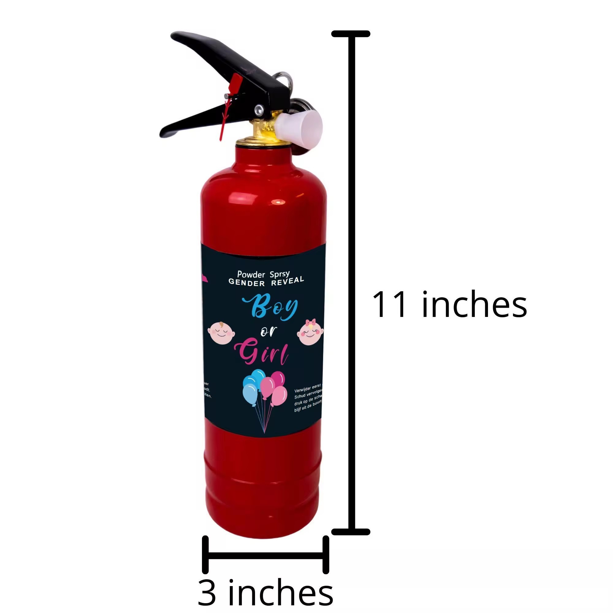 Y090 Girl or Boy Baby Gender Reveal Fire Extinguisher 250g Powder Smoke Color Blasters