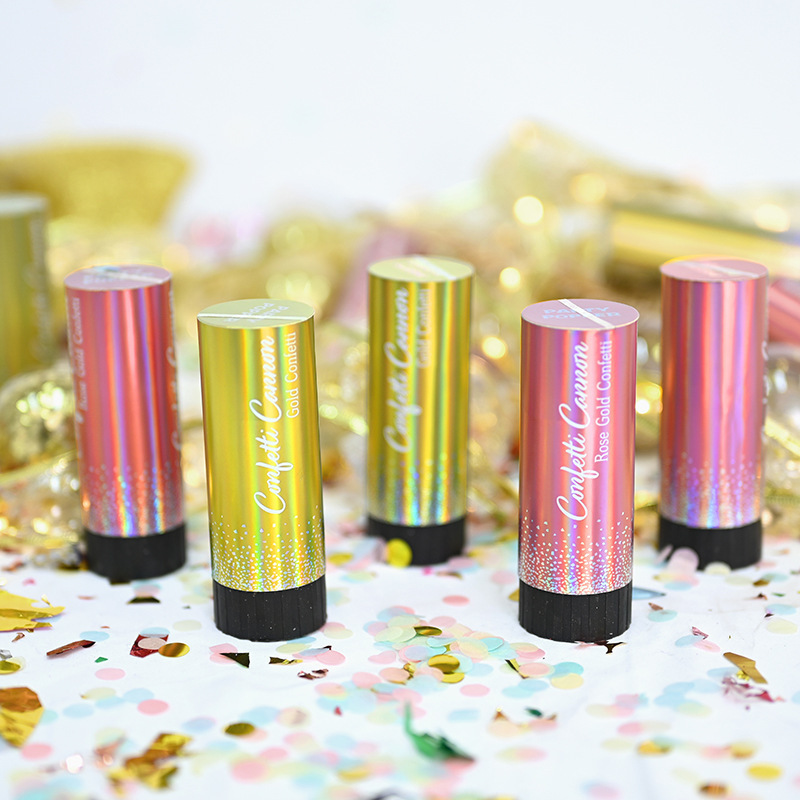 Y082 11cm mini hand-held mini fireworks laser spring fireworks cylinder hand twist salute confetti birthday and wedding supplies