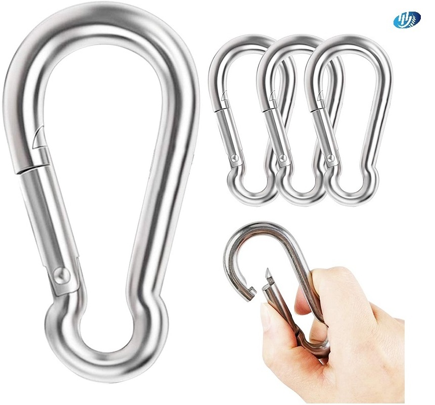 stainless steel spring snap hook Carabiner Hook for outdoor Camping Hiking Mountaineering, Hammock Suspension