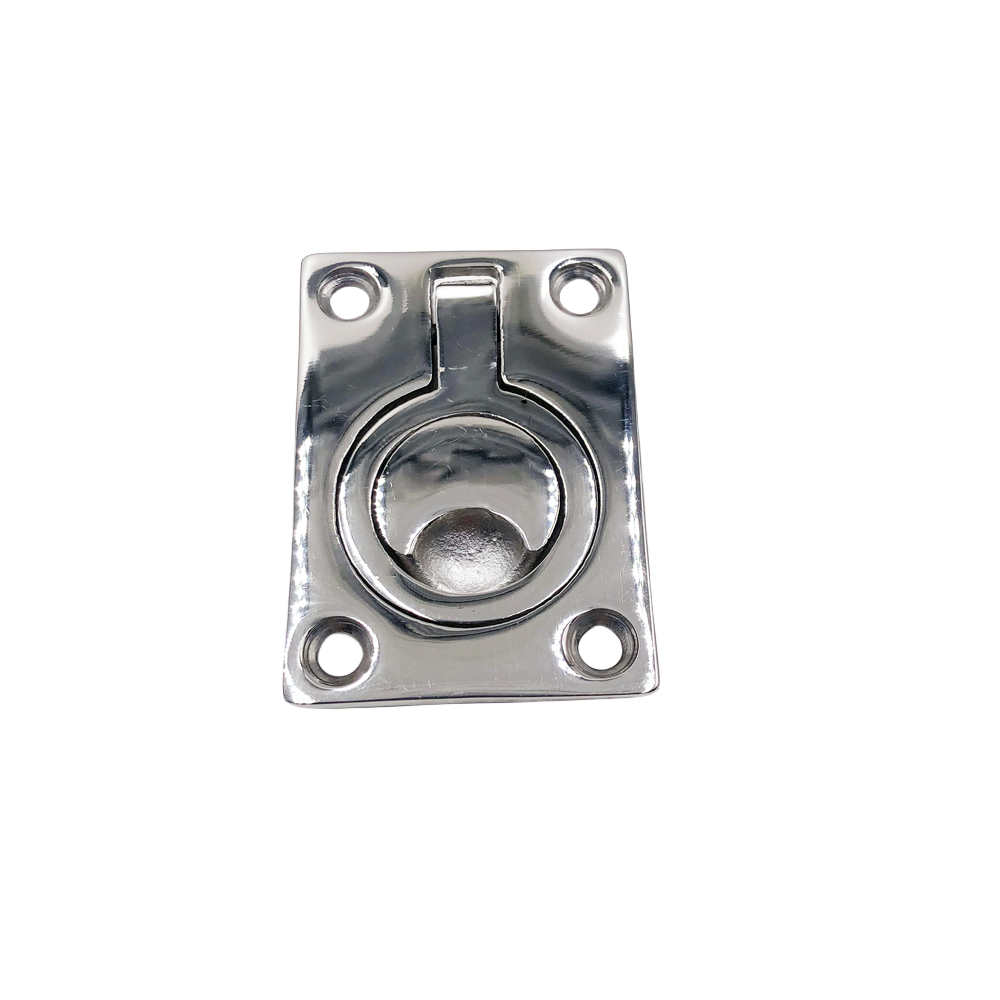 Stainless Boat Marine Grade Square Casting Flush Hatch Latch With Lift Ring Handle