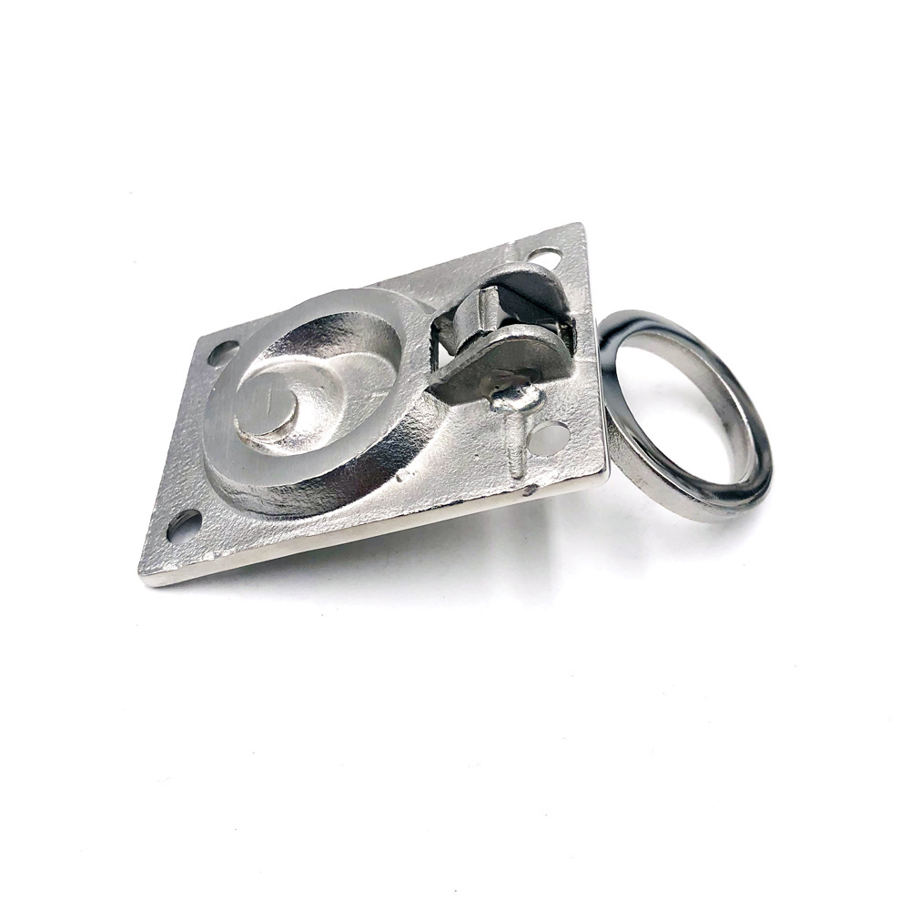 Stainless Boat Marine Grade Square Casting Flush Hatch Latch With Lift Ring Handle